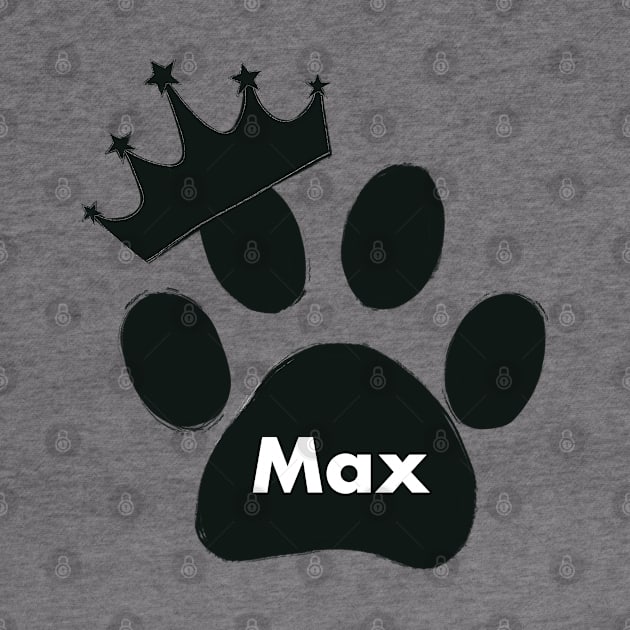 Max cat name made of hand drawn paw prints by GULSENGUNEL